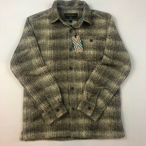 True Grit Melange Plaid Blanket L/S Button Up M